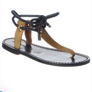 Officine Generale Clarie Leather & Rope Sandal- Size